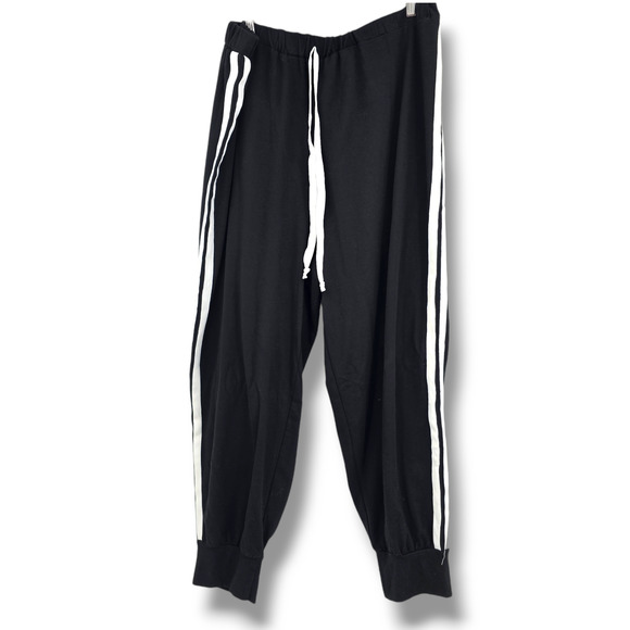 Shein Curve Women's Plus Side Striped High Rise Knit Lightweight Jogger Black 3X - Picture 1 of 6